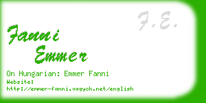 fanni emmer business card